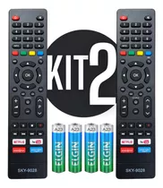 Kit 2 Controle Universal Para Smart Tv Philco Ph55 Ptv32g