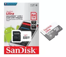 Cartão De Memória 64gb Ultra Sandisk P/canon E05 Rebel T6 Nf