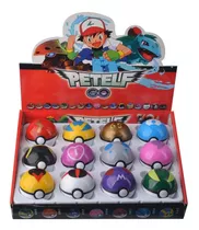 Pokebola Kit C/ 12 Pçs Pokemon Pop-up Com Boneco Dentro Top