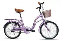 Bicicleta Urbana Infantil Jaguar Ipanema R20 Frenos V-brakes Color Morado Con Pie De Apoyo