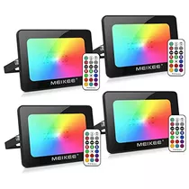 4 Pack Rgb Led Flood Lights 200w Equivalent, 25w Color ...