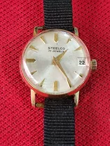 Reloj Dama Steelco 17 Jewels, De Cuerda Con Fechad (vintage)