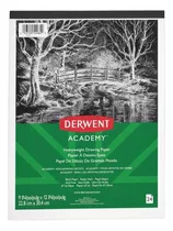 Bloco Derwent Academy Preto 110g/m2 A4 24 Folhas