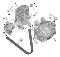 Correa Poliv / Alternador K6 L1069 Citroen C4 1.6 Nafta