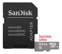 Cartão Memória Micro Sd 64gb Sandisk Para Câmeras Cftv Ip Tf