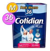 Pañales Para Adultos Cotidian Incontinencia Fuerte Plus Mediano X 36 u