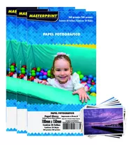 Papel Fotográfico 10x15 Glossy 265g 60 Folhas Brilho Masterp