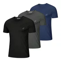 Kit 3 Camisa Academia Masculina Dry Fit Treino Slim Fit