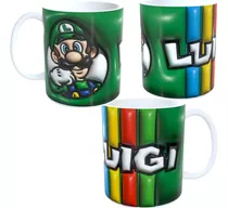 Taza Plastica Sublimada- Luigi Efecto Inflado   