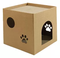 Casa De Cartón De Papel Corrugado Para Gatos, Caja