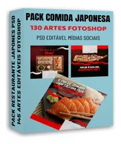 Pack 130 Artes Restaurante Japones Editavel Photoshop Psd