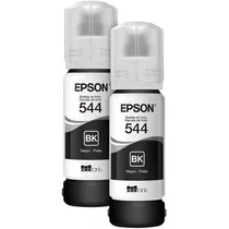 Kit 2 Tinta Refil Garrafa Epson 544 Preta Original