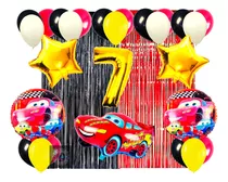  Globos De Cumpleaños Rayo Mcqueen Cars Kit Completo, N° 1