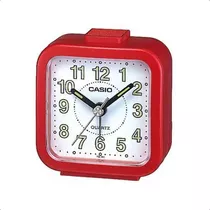 Reloj Despertador Casio Tq141 Luz Numeros Grandes Analogo Color Rojo