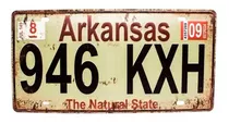 Placas Decorativa Carros Americanos Aço Pintado Arkansas