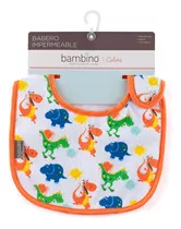 Babero De Toalla Colors Dinosaurios Multicolor Color Naranja Talla Sin Talla