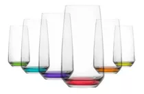 Vasos De Colores Marca Lav, Pack 6 / Cristalería Turquía Color Multi