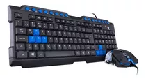 Teclado E Mouse Gamer Grifo Vinik - Mouse 2400 Dpi Led Azul