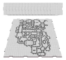 Grid Modular Riscável 16 Peças Mega Dungeon 7x7