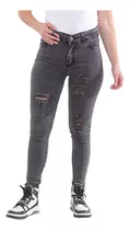 Jean Calce Perfecto Pantalon Levanta Cola Tiro Alto Elastiza