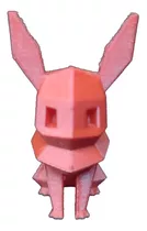 Pokémon #133 Eevee Low Poly 3d Decoração Boneco Mininhatura