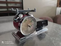 Kit Despertador Antigo Com Porta Caneta E Calendário 