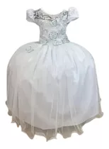 Vestido Infantil Princesa Primeira Comunhão Noivinha Batizad