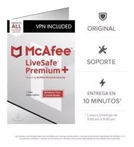 Mcafee Livesafe Premium Plus - Dispositivos Ilimitados Y Vpn