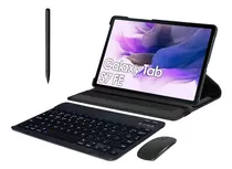 Capa Giratória + Teclado Abnt2 + Mouse Para Galaxy Tab S7 Fe