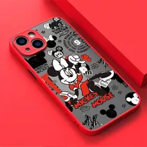 2 Peças De Capa Mickey Mouse Para iPhone 13 Pro 15 Plus 14 P