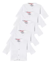 Combo X5 Camisetas Manga Larga Blanca Para Bebé