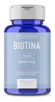 Vitaminas De Biotina En Cápsulas Fynutrition 2500mcg Pelo, Piel Y Uñas 60 Un.