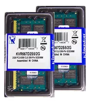 Memória Kingston Ddr2 2gb 667 Mhz Notebook 16 Chips Kit C/04