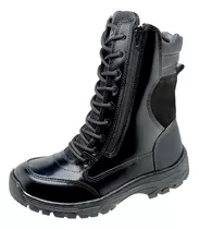 Bota Coturno Trilha Paintball Militar Motociclista Couro.