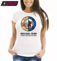 Remera Mujer Guns N Roses + The Who Arg 2017 Digitalstamp 23