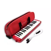 Melodica Magma Roja  Piano  32 Notas Con Funda Roja