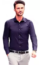 Camisas Caballeros Manga Larga Slim Fit 