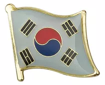 Pin Metalico Broche Bandera Korea Del Sur Pasaporte Viaje