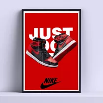 Cuadro Just Do It Nike Roja 30x40cm Listo P Colgar