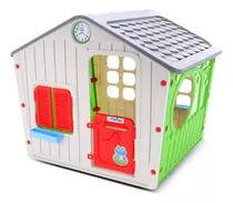 Casita Casa Para Niños Infantil Aire Libre Starplay Jardín Color Gris Y Verde