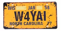 Placas Metalica Decorativa Carros Americanos North Carolina