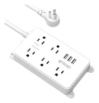 Enchufe Inteligente Marca Trond/5 Tomas/3 Usb/blanco/5ft