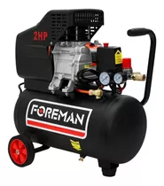 Compresor De Aire Eléctrico Portátil Foreman Fo25l 25l 2hp 110v Negro