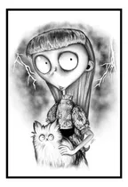 Cuadro Poster Premium 33x48cm Frankenweenie Tim Burton