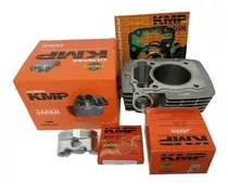 Kit Completo Pistão Anel Cilindro Junta Kmp Cg 125 Fan 09