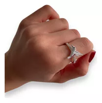 Anillo Colibrí Plata 925 Italiana Piedras Cubic Mujer Regalo