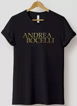 Camiseta Andrea Bocelli Estampa Dourada Unissex