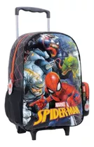 Mochila Spiderman Hombre Araña C/ Carro Ruedas 40cms Marvel