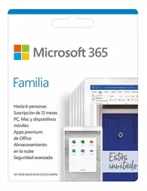 Microsoft 365 Familia Suscripción 1 Año Para Pc O Mac