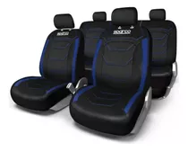 Funda Cubreasiento Auto Sparco Negro Azul Ecocuero Premium